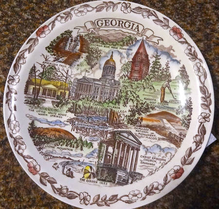 State Plate Georgia-Motif 1/Multicolor - Georgia Motif 2-Multicolor