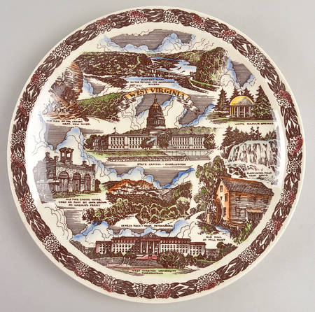 State Plate West Virginia - West Virgina Motif 1 Multicolor