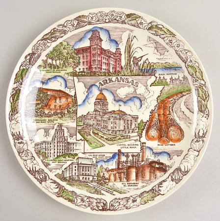 State Plate Arkansas - Arkansas Motif 1 Multicolor