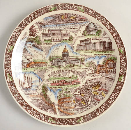 State Plate Wisconsin-Multicolor - Wisconsin Motif 4