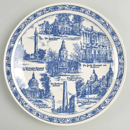 State Plate Maryland - No Box-Maryland Motif 1-Blue