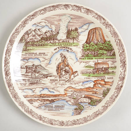 State Plate Wyoming-Multicolor - No Box-Wyoming Motif 3