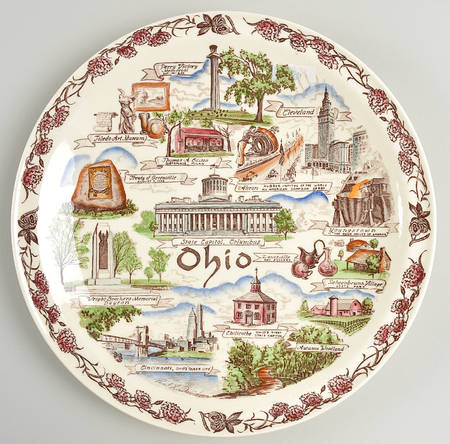 State Plate Ohio-Multicolor - Ohio Motif 3 Multicolor No Box