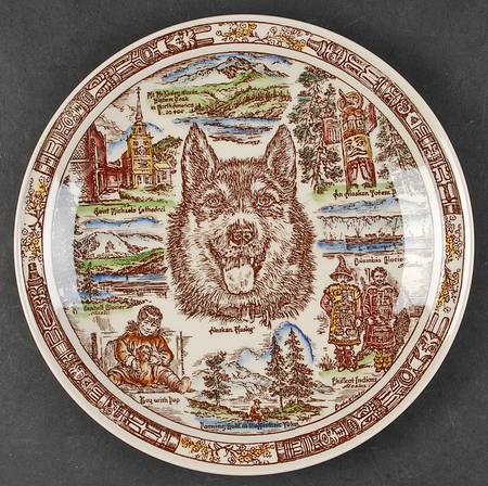 State Plate Alaska - No Box-Alaska Motif 2 Multi