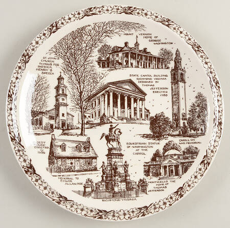 State Plate Virginia-Brown - No Box-Virginia Motif 2