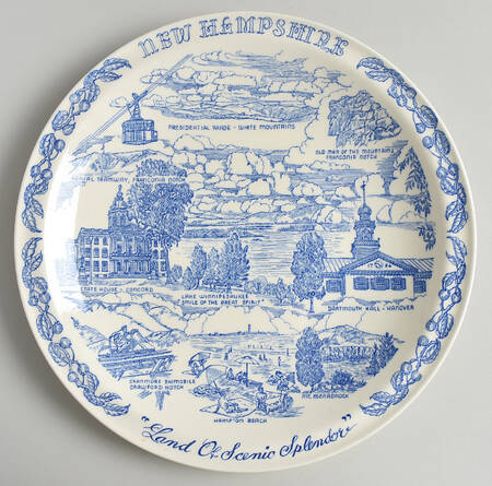 State Plate New Hampshire - No Box-New Hampshire Motif 1