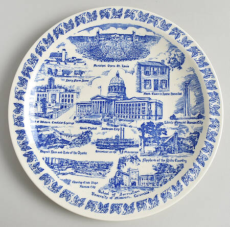 State Plate Missouri - No Box-Missouri Motif 1-Blue