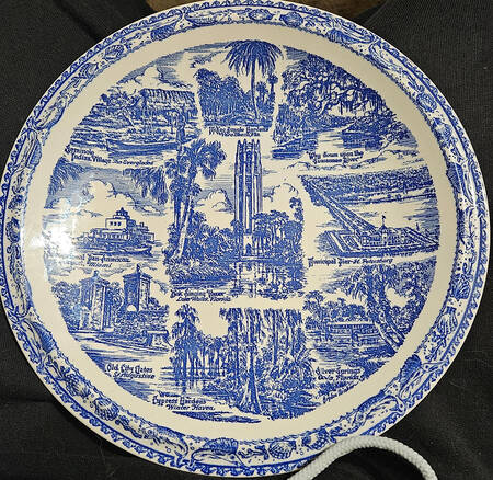 State Plate Florida - No Box-Florida Motif 1-Blue