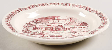 State Plate Montana-Red - No Box-Montana Motif 1