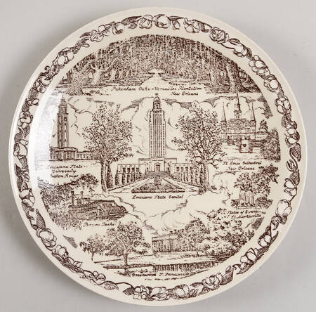 State Plate Louisiana - No Box-Louisiana Motif 1-Brown