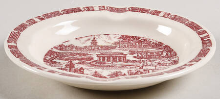 State Plate Indiana - No Box-Indiana Motif 1-Red