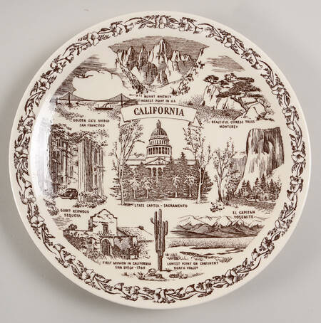 State Plate California - No Box California 1-Brown