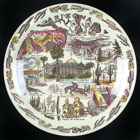 State Plate Arizona - No Box-Arizona Motif 2-Multi