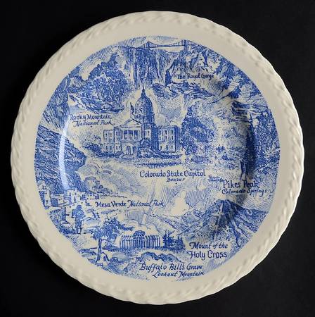 State Plate Colorado - No Box-Colorado Motif 5-Blue