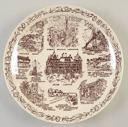 State Plate New York - No Box-New York Motif 1-Brown