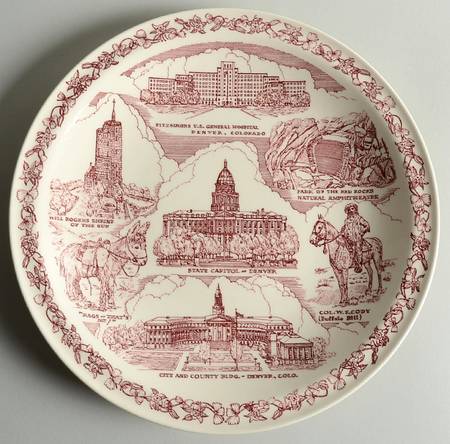 State Plate Colorado - No Box-Colorado Motif 2-Red