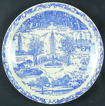 State Plate Louisiana - No Box-Louisiana Motif 1-Blue