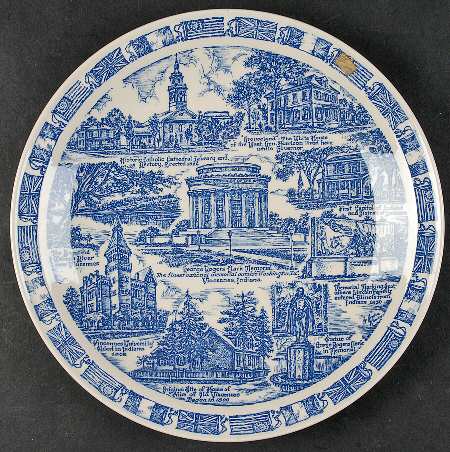 State Plate Indiana - No Box-Indiana Motif 1-Blue
