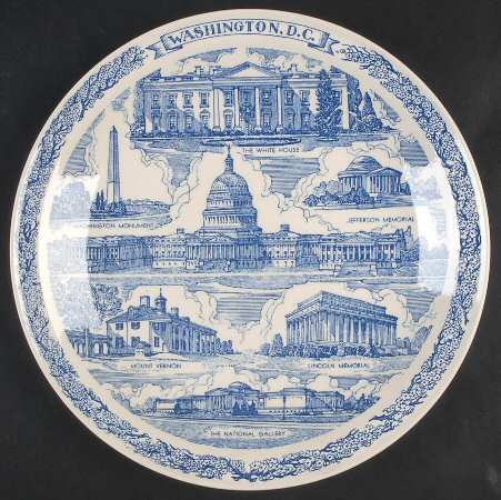 State Plate Washington Dc-Blue - No Box-Washington Dc Motif 3