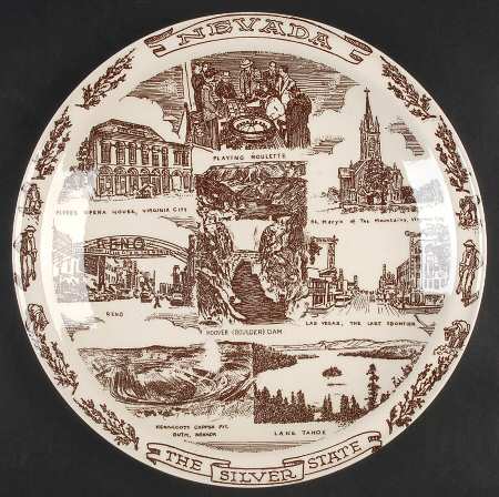 State Plate Nevada-Brown - No Box-Nevada Motif 2