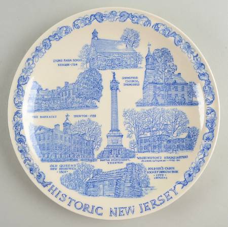 State Plate Historic New Jersey-Blue - No Box-New Jersey 1-Blue