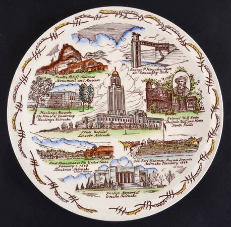 State Plate Nebraska - No Box-Nebraska Motif 1-Multicolor