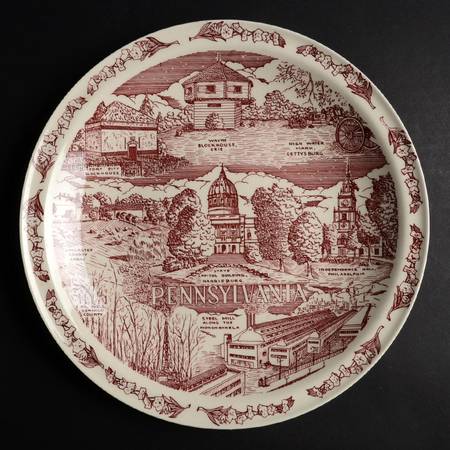 State Plate Pennsylvania - No Box-Pennsylvania Motif1-Red