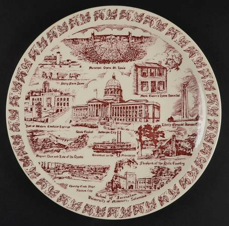 State Plate Missouri - No Box-Missouri Motif 1-Red