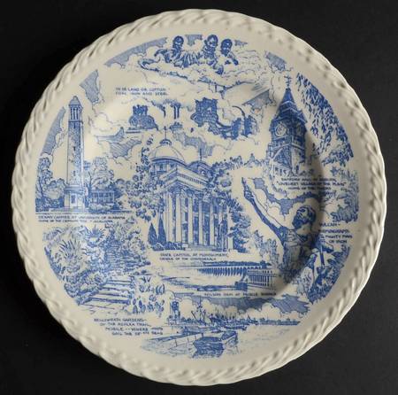 State Plate Alabama - No Box-Alabama Motif 1-Blue Swirl