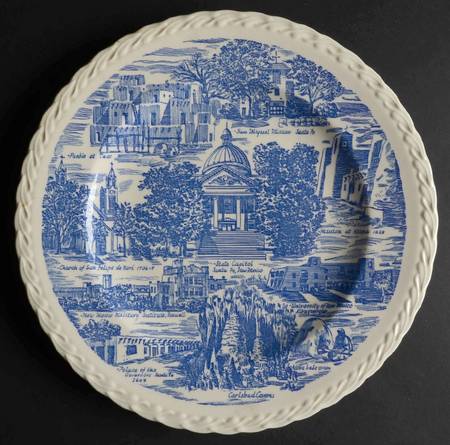 State Plate New Mexico - No Box-New Mexico Motif 1-Blue