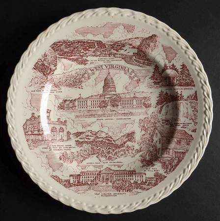 State Plate West Virginia - West Virginia Motif 1 Red Swirl