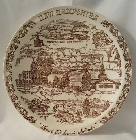 State Plate New Hampshire - No Box-New Hampshire Motif 1
