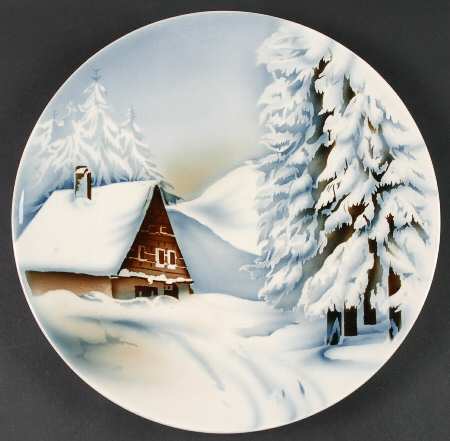 Villeroy & Boch Plate Barn In Snow - No Box