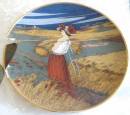Villeroy & Boch Plate Woman In Wheatfield - No Box