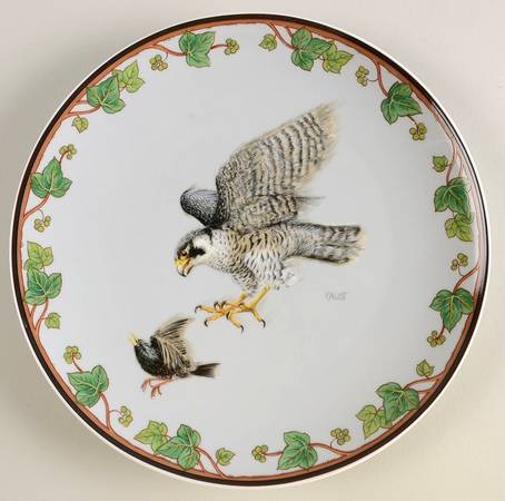 Villeroy & Boch Plate Peregrin Falcons-Christmas 1979 - No Box