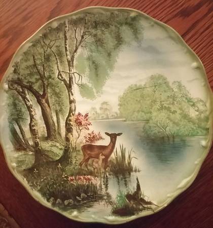Villeroy & Boch Plate Deer & Lake Scene-Wall Plate - No Box