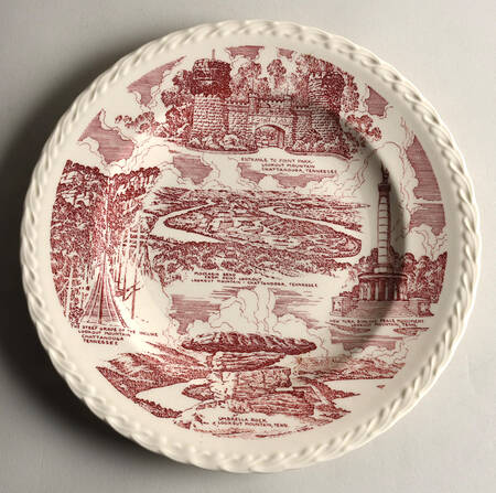 Vernon Kilns Plate Scenes Of Lookout Mountain - No Box