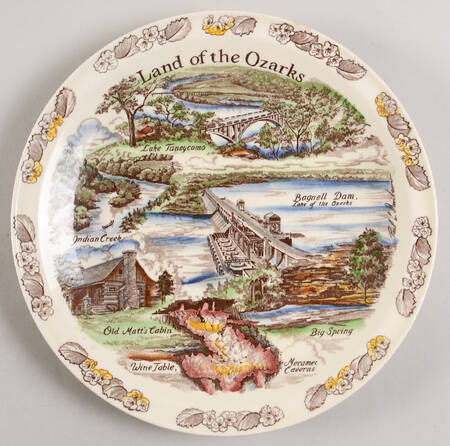 Vernon Kilns Plate Land Of Ozarks - No Box