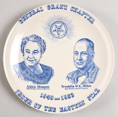 Vernon Kilns Plate Order Of The Eastern Star - No Box