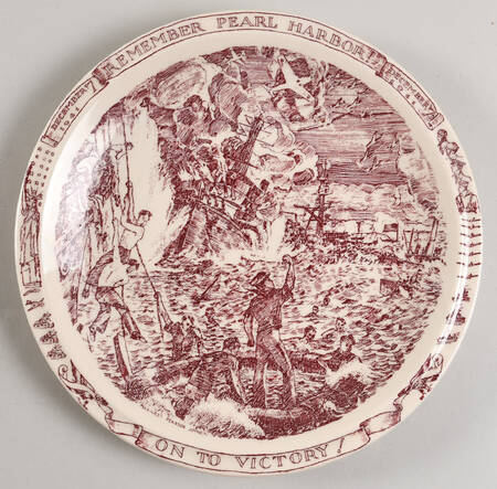 Vernon Kilns Plate Pearl Harbor - No Box