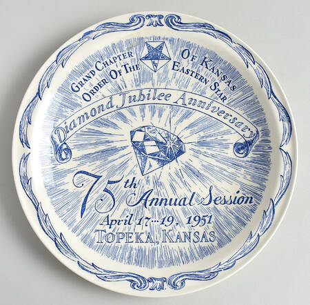Vernon Kilns Plate Diamond Jubilee Anniversary - No Box