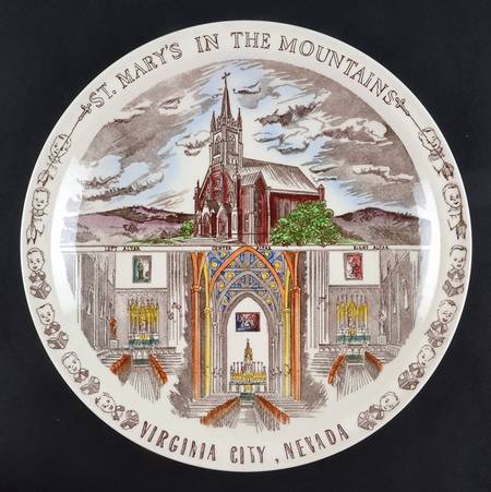Vernon Kilns Plate St Mary's In The Mountain-Nv - No Box