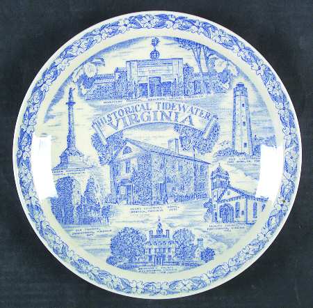 Vernon Kilns Plate Historical Tidewater, Virginia - Virginia, No Box