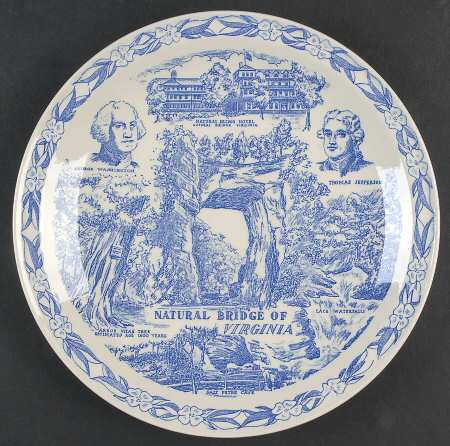Parks Plates Natural Bridge Virginia - No Box-Virginia Motif 2-Blue