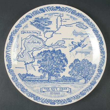 Vernon Kilns Plate The Nut Tree-Vacaville - No Box