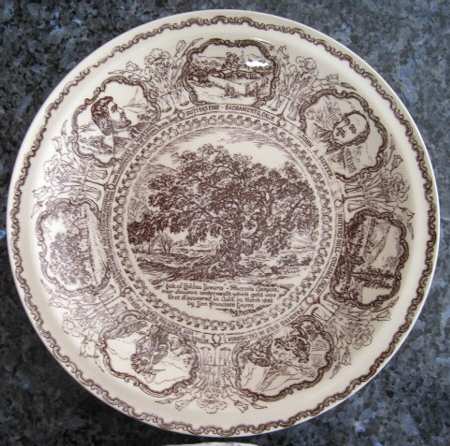 Vernon Kilns Plate California-Discovery Of Gold - No Box