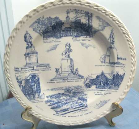 City Plates Newport News & Jamestown Virginia - No Box-Virginia Motif 7-Blue