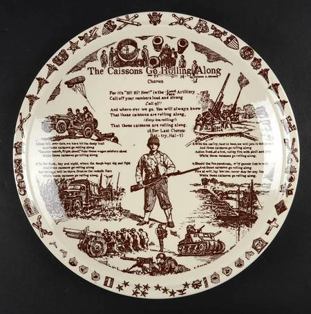Vernon Kilns Plate Caissons Go Rolling Along - No Box