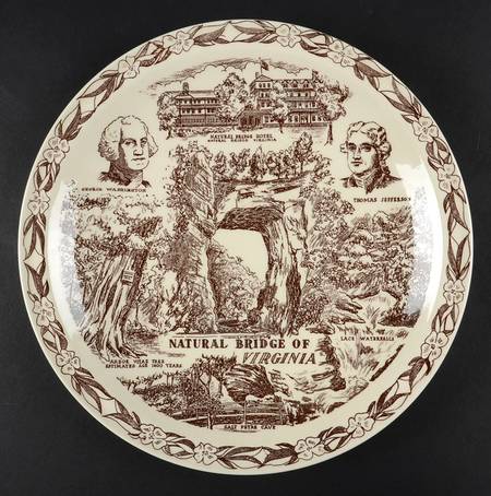Parks Plates Natural Bridge Virginia - No Box-Virginia Motif 2-Brown