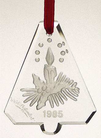 Val St. Lambert Christmas Ornament Candle - Boxed
